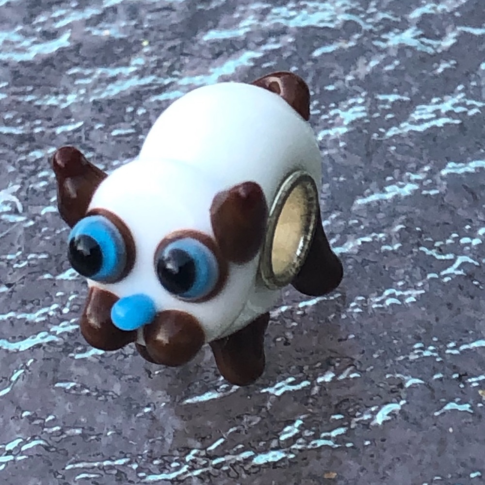Dog bead charm for bracelet or necklace